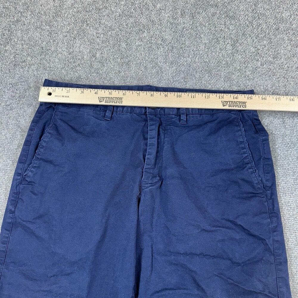 Bonobos Washed Chino Shorts Men 30 7" Inseam Navy Buttoned Rear Pockets - Picture 3 of 10